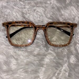 Stylish Tortoiseshell Rhinestone Glasses